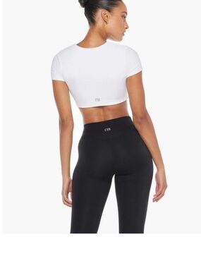 Classic White Short Sleeve Crop Tee